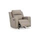 Ashley Livie Manual Rocker Recliner Chair, Cupholder, Beige Gray Faux Leather