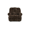 Ashley Mikey Manual Recliner Chair Zero Wall Dark Brown Polyester Velvet
