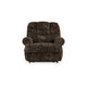 Ashley Mikey Manual Recliner Chair Zero Wall Dark Brown Polyester Velvet