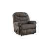 Ashley Ikra Zero Wall Manual Recliner Chair Tufted Gray Faux Leather BM332172