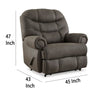 Ashley Ikra Zero Wall Manual Recliner Chair Tufted Gray Faux Leather BM332172