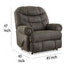 Ashley Ikra Zero Wall Manual Recliner Chair Tufted Gray Faux Leather BM332172