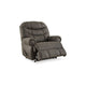 Ashley Ikra Zero Wall Manual Recliner Chair, Tufted Gray Faux Leather