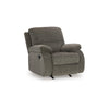Ashley Lyla Manual Rocker Recliner Chair Bustle Back Brindle Gray Polyester BM332173