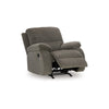 Ashley Lyla Manual Rocker Recliner Chair, Bustle Back, Brindle Gray Polyester
