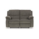 Ashley Lyla Manual Reclining Loveseat Bustle Back 61 Inch Gray Polyester BM332174