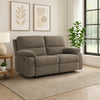 Ashley Lyla Manual Reclining Loveseat, Bustle Back, 61 Inch Gray Polyester