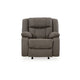 Ashley Perth Manual Rocker Recliner Chair Soft Foam Slate Gray Faux Leather BM332180
