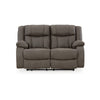 Ashley Perth Manual Reclining Loveseat Foam Slate Gray Faux Leather 61 Inch BM332181