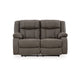 Ashley Perth Manual Reclining Loveseat Foam Slate Gray Faux Leather 61 Inch BM332181