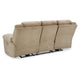 Ashley Kendy Power Recliner Sofa USB Ports Beige Brown Polyester 91 Inch BM332186