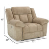 Ashley Kendy Power Recliner Chair Adjustable Headrest Beige Brown Polyester BM332188