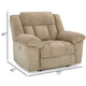 Ashley Kendy Power Recliner Chair Adjustable Headrest Beige Brown Polyester BM332188