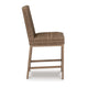 Ashley Walo Indoor Outdoor Barstool Set of 2 Wicker Seat 28 Inch Brown BM332198