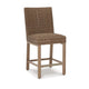 Ashley Walo Indoor Outdoor Barstool Set of 2, Wicker Seat 28 Inch, Brown