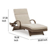Ashley Tira Outdoor Chaise Lounge Adjustable 78 Inch Brown Wicker Beige BM332200