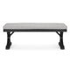 Ashley Tira Outdoor Bench Gray Nuvella 54 Inch Black Wicker Trestle Base BM332201