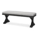 Ashley Tira Outdoor Bench Gray Nuvella 54 Inch Black Wicker Trestle Base BM332201