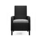 Ashley Tira Indoor Outdoor Armchair Set of 2 Black Wicker Gray Nuvella Seat BM332203