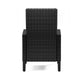 Ashley Tira Indoor Outdoor Armchair Set of 2 Black Wicker Gray Nuvella Seat BM332203