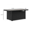 Ashley Tira Outdoor Fire Pit Table Adjustable Flame 58 Inch Black Wicker BM332205