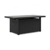 Ashley Tira Outdoor Fire Pit Table, Adjustable Flame, 58 Inch Black Wicker
