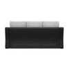 Ashley Tira Outdoor Sofa 83 Inch 2 Accent Pillows Gray Black Woven Wicker BM332206