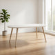 Ashley Yami Outdoor Dining Table, 80 Inch Oval Faux White Stone Top, Brown
