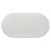Ashley Yami Outdoor Dining Table, 80 Inch Oval Faux White Stone Top, Brown