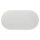 Ashley Yami Outdoor Dining Table, 80 Inch Oval Faux White Stone Top, Brown