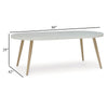 Ashley Yami Outdoor Dining Table, 80 Inch Oval Faux White Stone Top, Brown