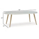 Ashley Yami Outdoor Dining Table, 80 Inch Oval Faux White Stone Top, Brown