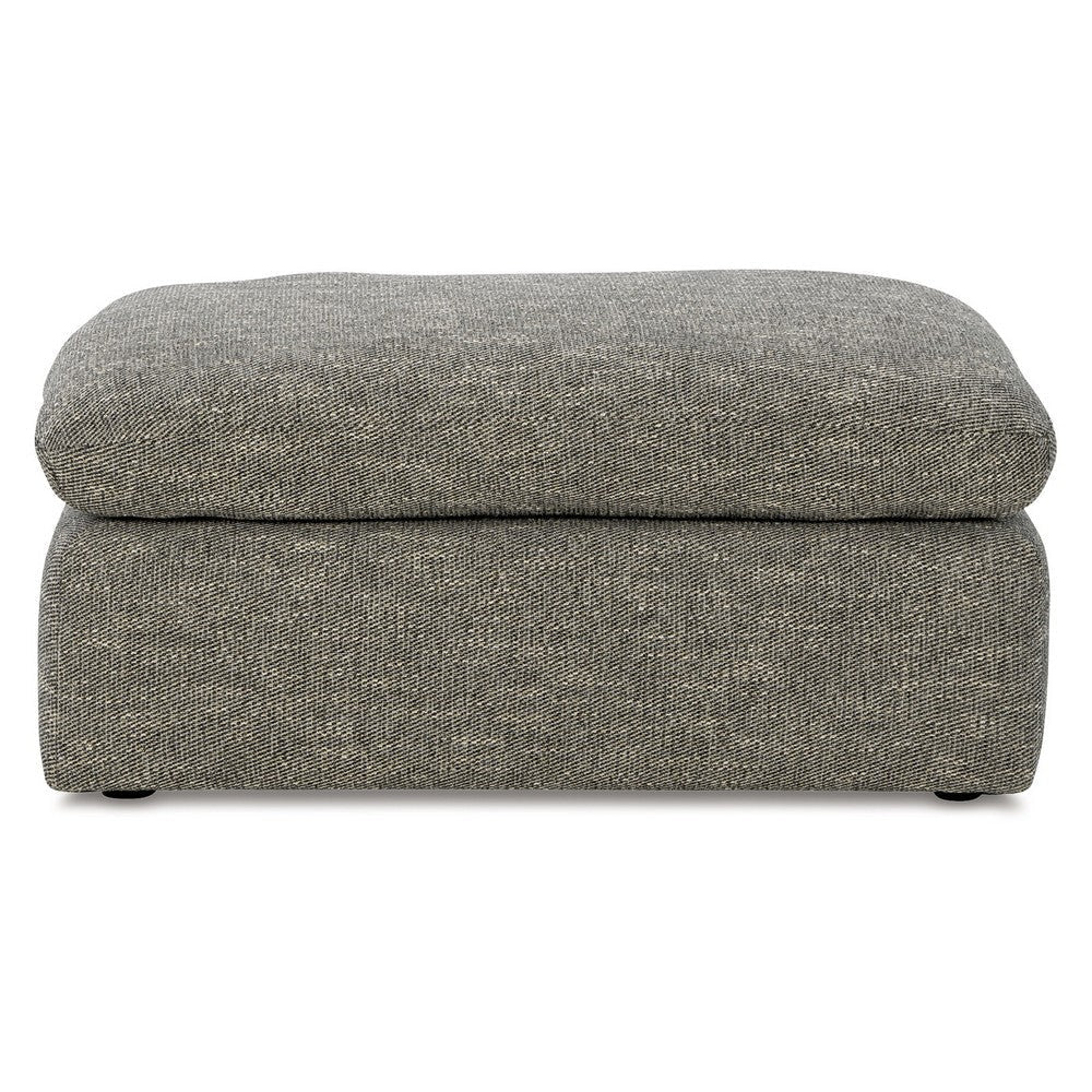 Ashley Yezi Ottoman Bench 24x42 Feather Fill Modern Granite Gray Polyester BM332211