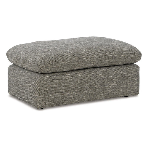 Ashley Yezi Ottoman Bench, 24x42, Feather Fill, Modern Granite Gray Polyester