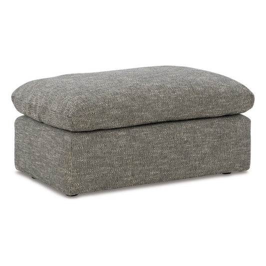 Ashley Yezi Ottoman Bench, 24x42, Feather Fill, Modern Granite Gray Polyester