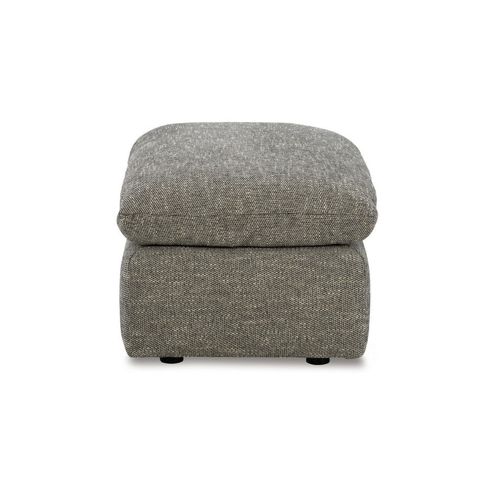 Ashley Yezi Ottoman Bench 24x42 Feather Fill Modern Granite Gray Polyester BM332211