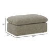 Ashley Yezi Ottoman Bench 24x42 Feather Fill Modern Granite Gray Polyester BM332211
