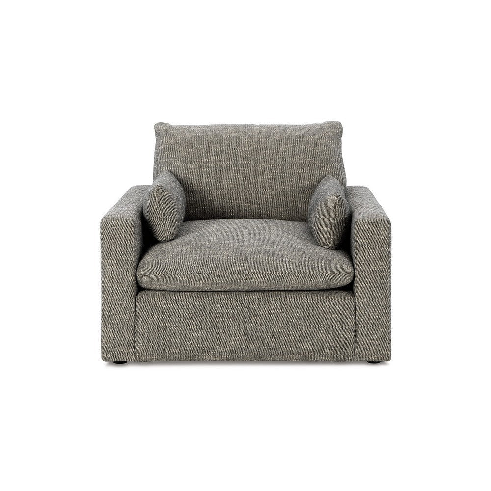 Ashley Yezi Armchair 2 Pillows Granite Gray Polyester Reversible Cushions BM332212
