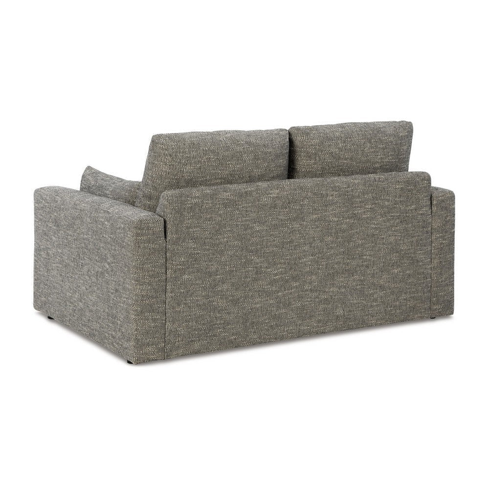 Ashley Yezi Loveseat 64 Inch 2 Pillows Granite Gray Polyester Foam Fill BM332213