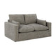 Ashley Yezi Loveseat, 64 Inch, 2 Pillows, Granite Gray Polyester, Foam Fill