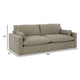 Ashley Yezi Loveseat 90 Inch 2 Pillows Granite Gray Polyester Foam Fill BM332214