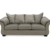 Ashley Dari Sofa Cobblestone Gray Polyester Foam Pillow Top Arms 89 Inch