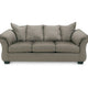 Ashley Dari Sofa Cobblestone Gray Polyester Foam Pillow Top Arms 89 Inch