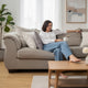 Ashley Dari Sofa, Cobblestone Gray Polyester, Foam Pillow Top Arms, 89 Inch