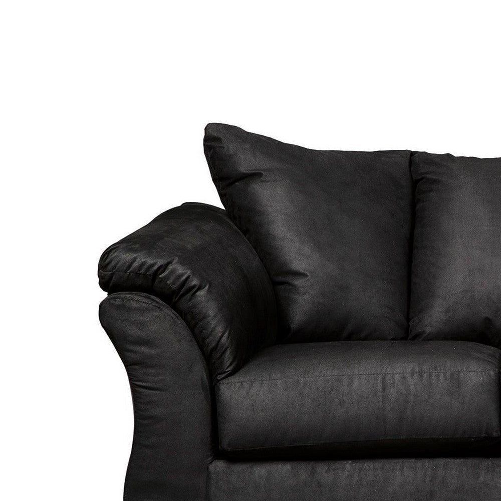 Ashley Dari Sofa Classic Black Polyester Foam Pillow Top Arms 89 Inch
