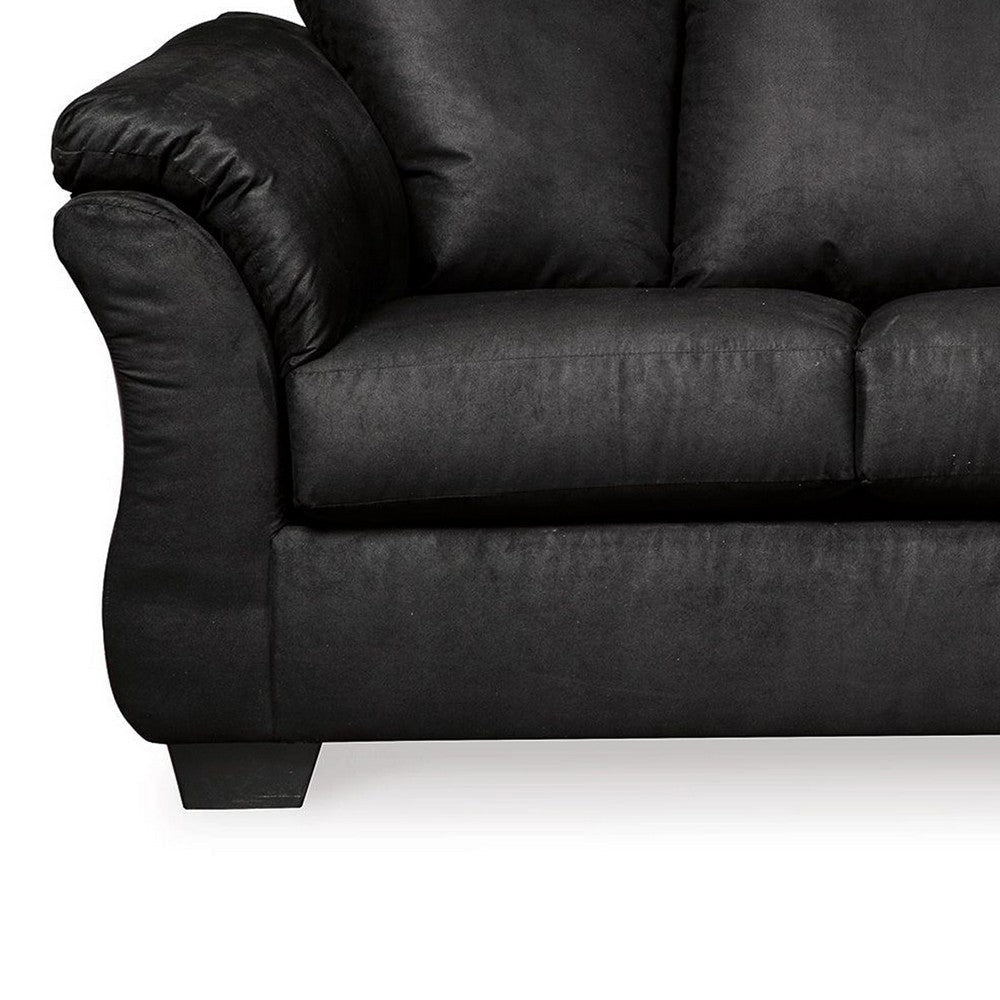 Ashley Dari Sofa Classic Black Polyester Foam Pillow Top Arms 89 Inch
