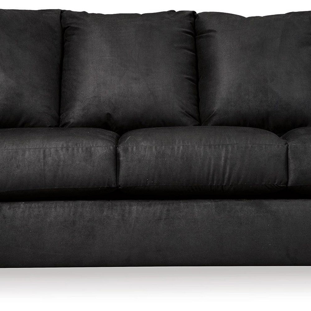 Ashley Dari Sofa Classic Black Polyester Foam Pillow Top Arms 89 Inch