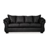 Ashley Dari Sofa, Classic Black Polyester, Foam Pillow Top Arms, 89 Inch