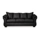 Ashley Dari Sofa, Classic Black Polyester, Foam Pillow Top Arms, 89 Inch