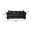 Ashley Dari Sofa Classic Black Polyester Foam Pillow Top Arms 89 Inch
